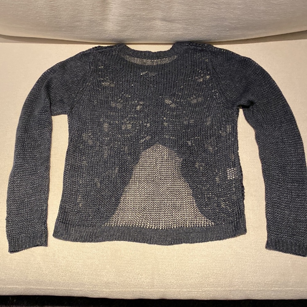 Blue Linen Sweater - Picture 2 of 13
